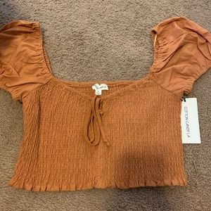 Cotton Candy LA puff sleeve top